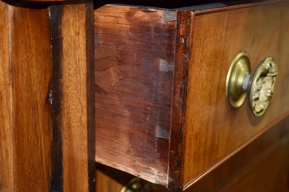 An Early 1800's Classic Empire Chest in Handsome Flame Mahogany