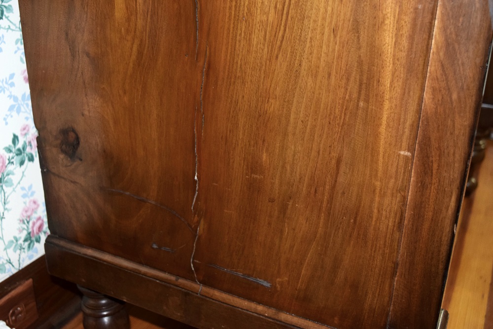 An Early 1800's Classic Empire Chest in Handsome Flame Mahogany