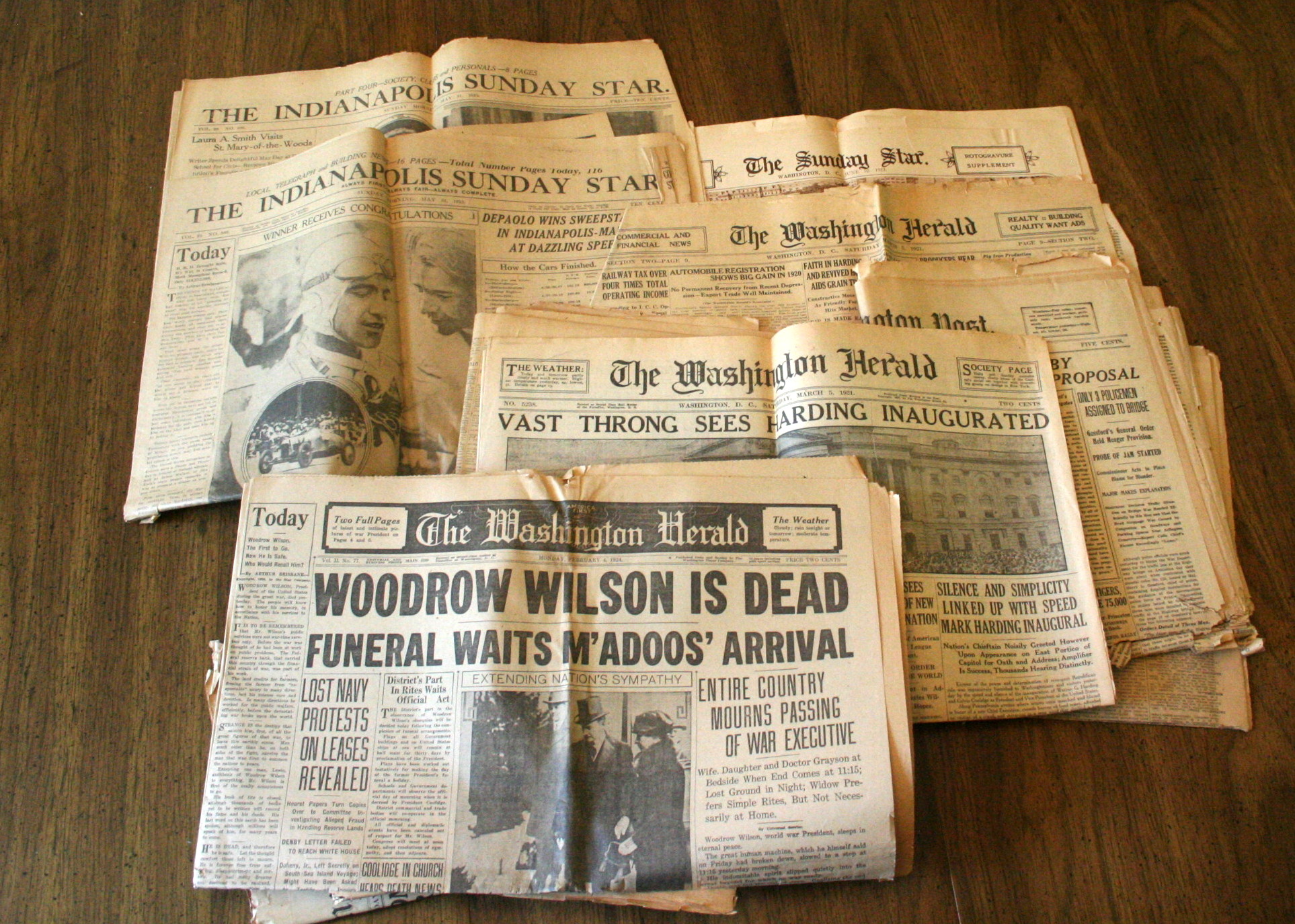 Historic Indianapolis and D.C. Newspapers