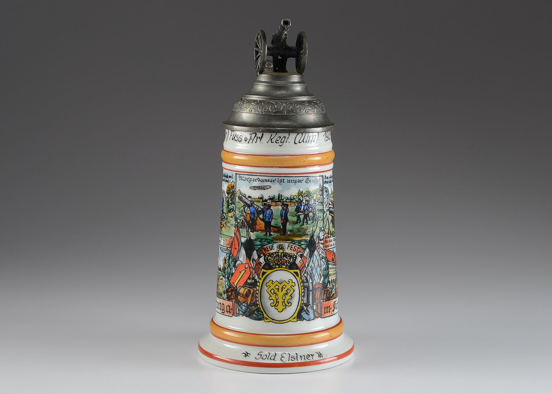 WWI Commemorative Porcelain German Military Beer Stein