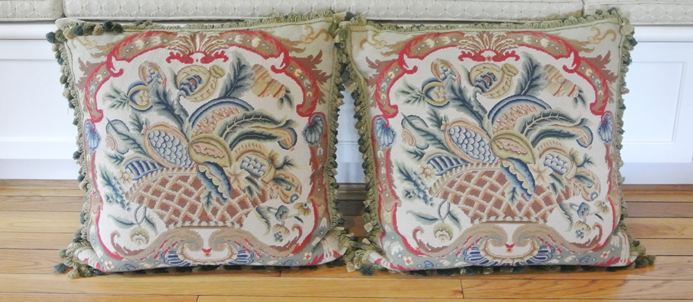 Beautiful William Morris Style Needlepoint Pillows