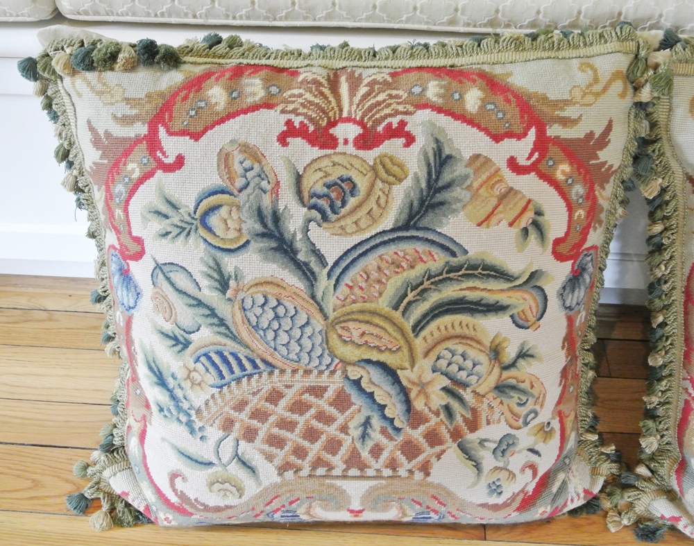 Beautiful William Morris Style Needlepoint Pillows