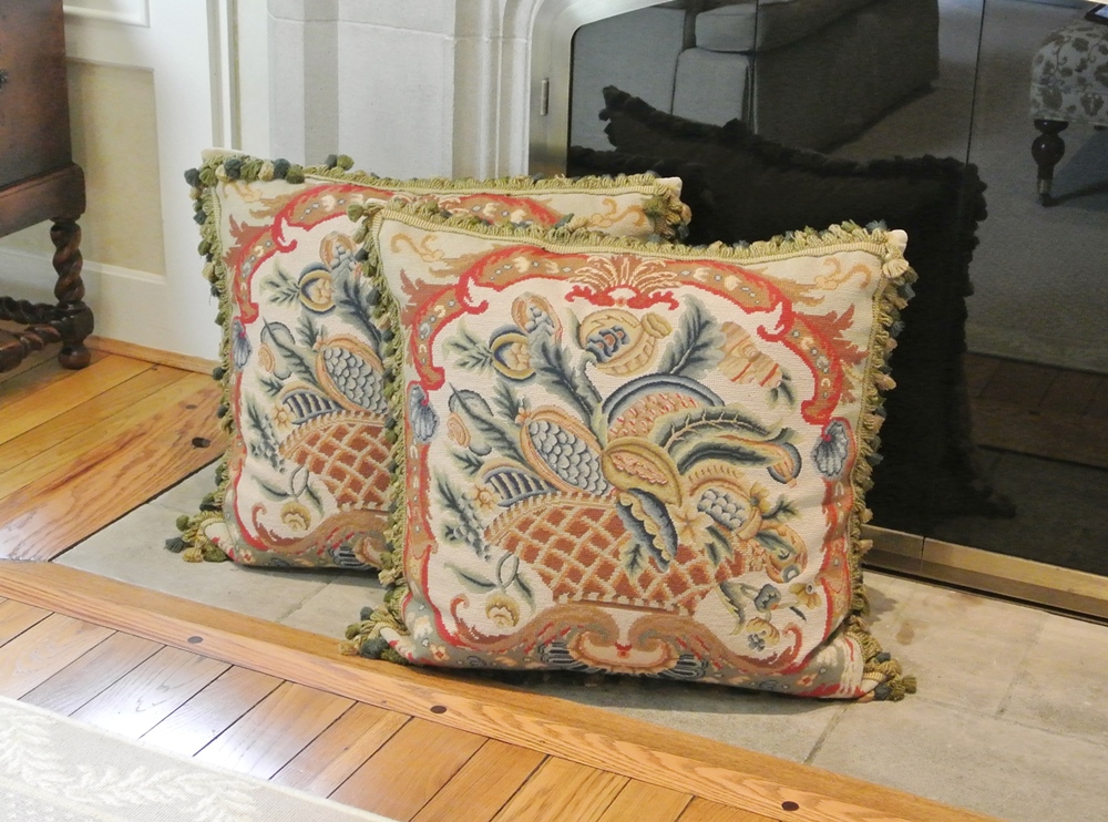 Beautiful William Morris Style Needlepoint Pillows