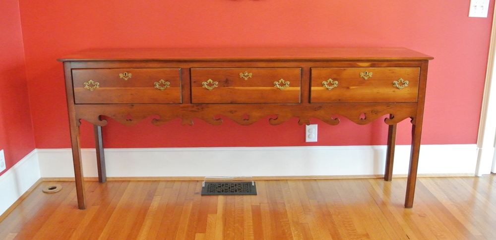 Chippendale Style Yew Wood Sideboard by The Wright Table Company