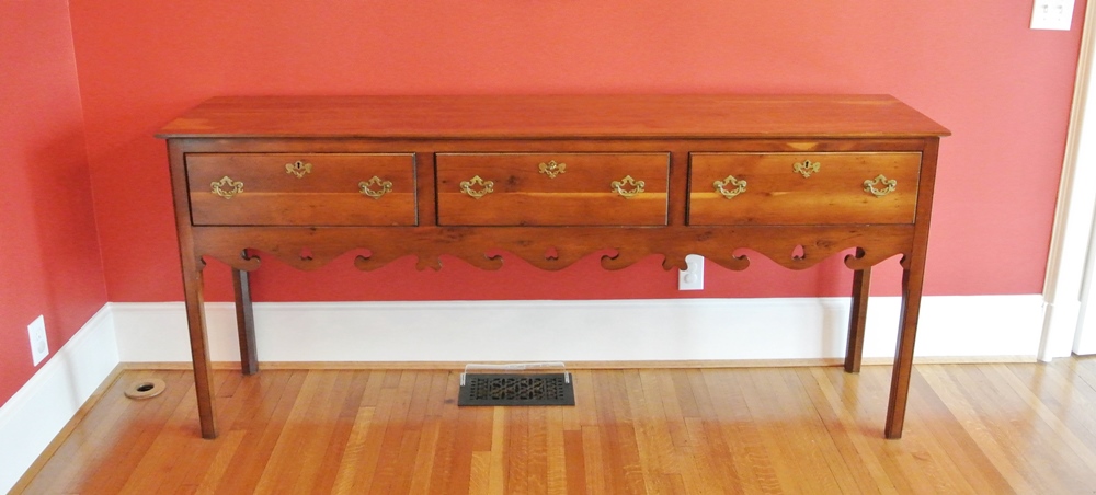 Chippendale Style Yew Wood Sideboard by The Wright Table Company