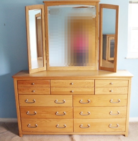 Blackhawk Solid California Oak Nine Drawer Dresser with Mirror