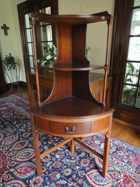 Mahogany Corner Cabinet by Wabash Furniture 
