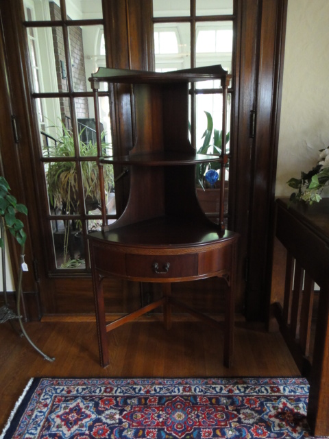 Mahogany Corner Cabinet by Wabash Furniture 