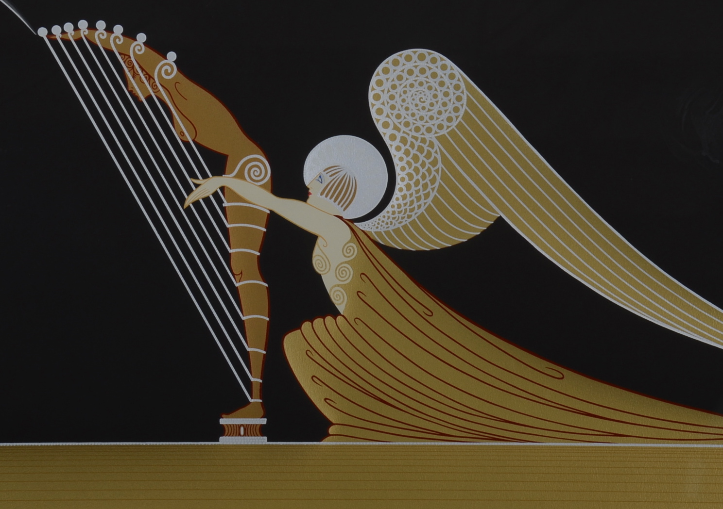 Original Erte Serigraph with Gold Foil Stamping