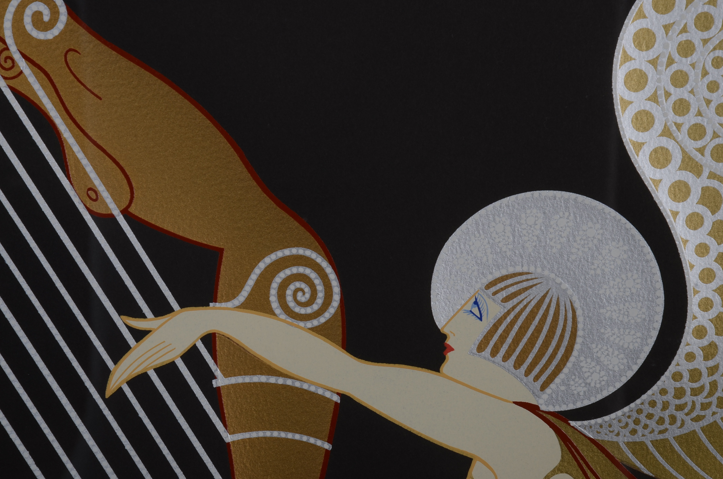 Original Erte Serigraph with Gold Foil Stamping