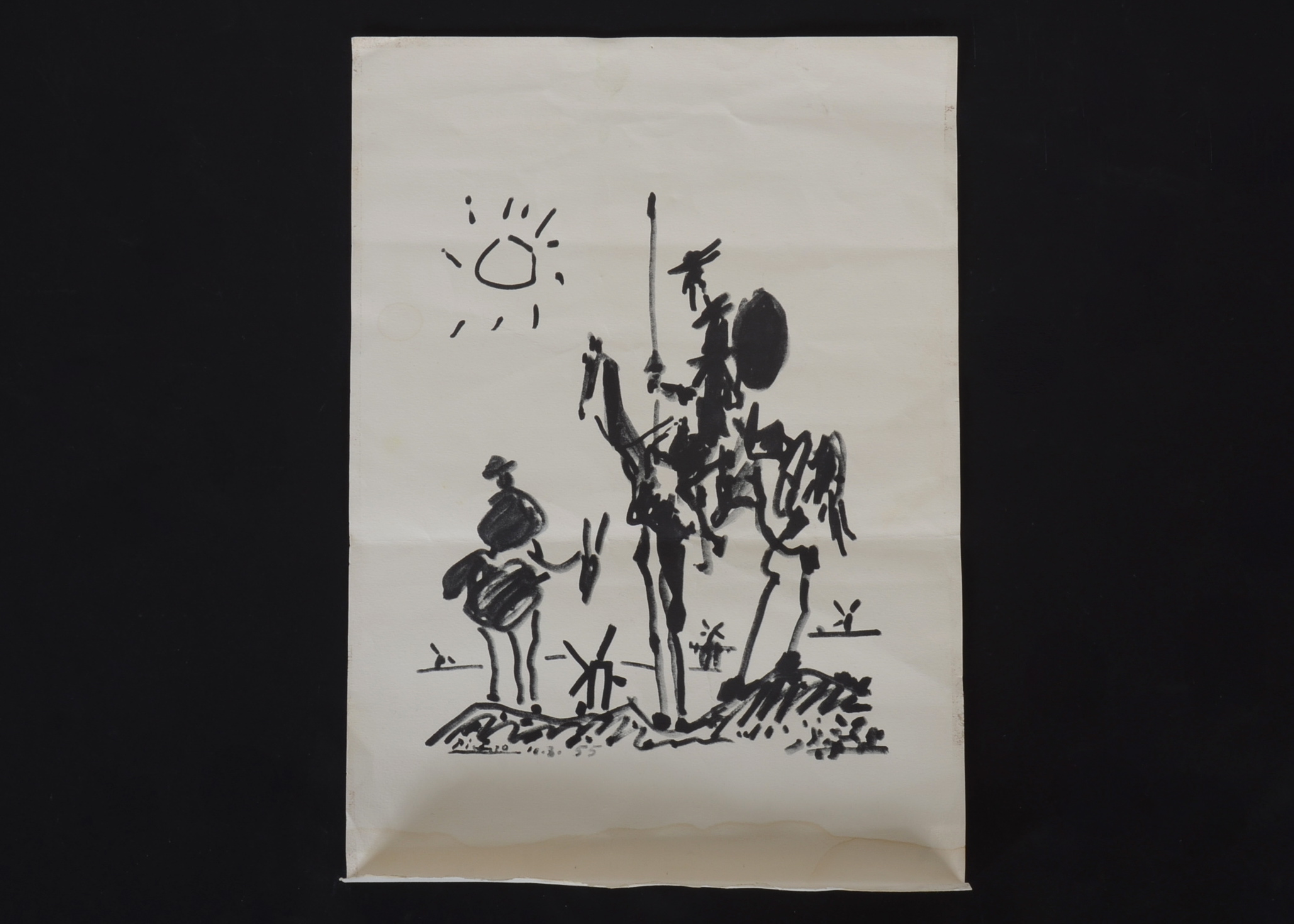 Original Picasso Don Quixote Stone Lithograph