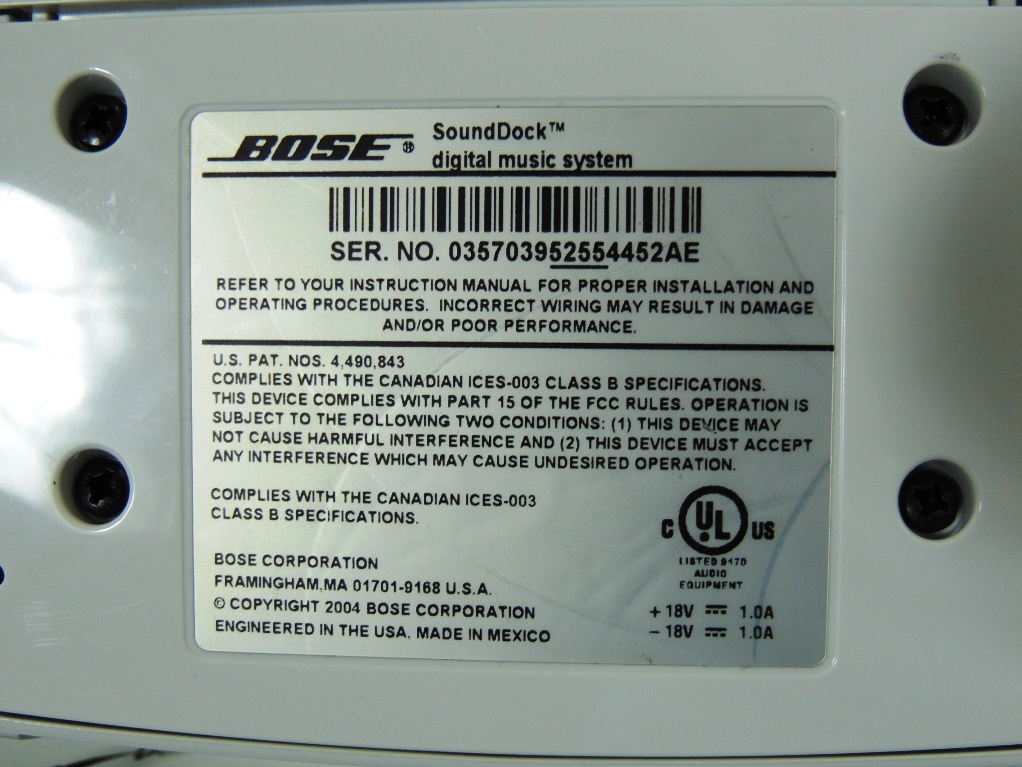 XM Skyfi Speaker, Bose Sounddock and Other Media Electronics