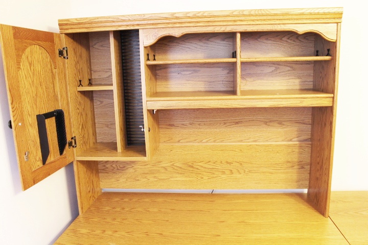 L-Shaped Five Section Palliser Computer Desk with Hutch