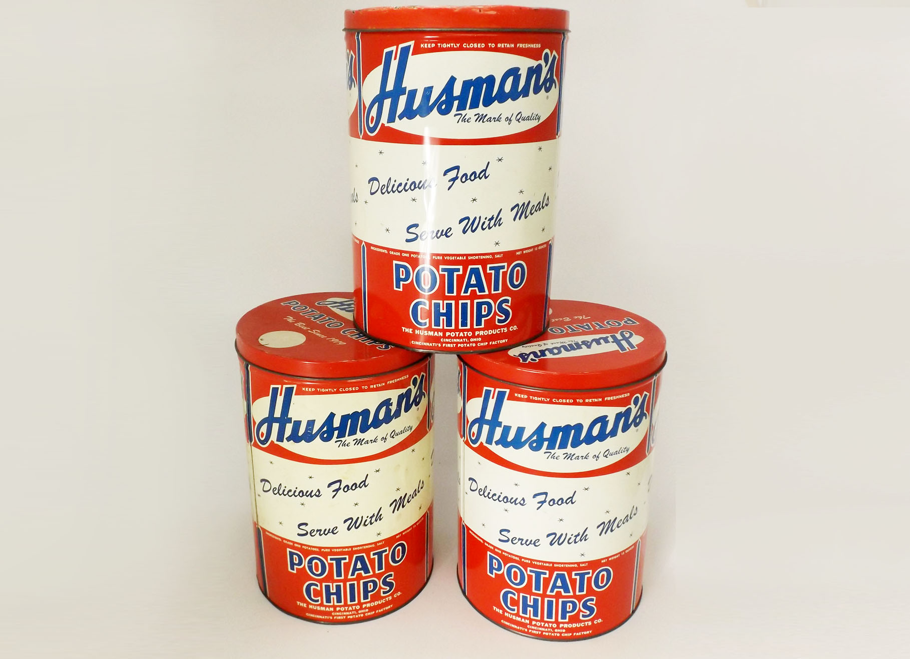 Husman Potato Chip Tins EBTH