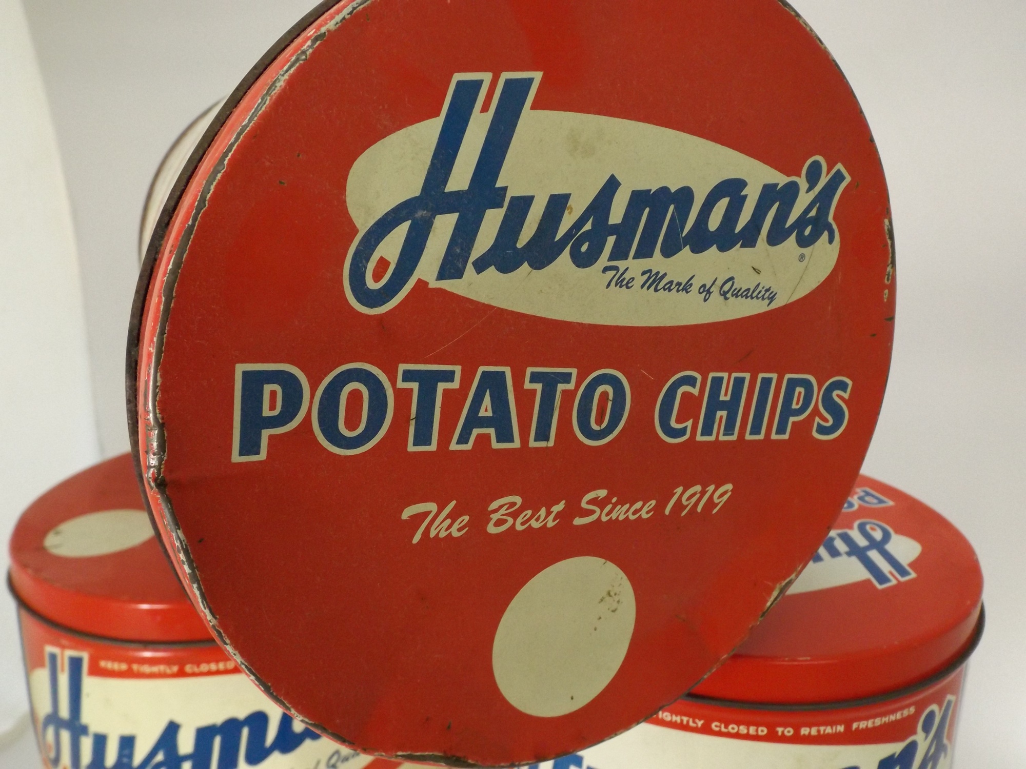 Husman Potato Chip Tins EBTH
