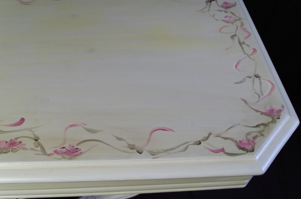  Hand-Painted Three Legged Hall Table