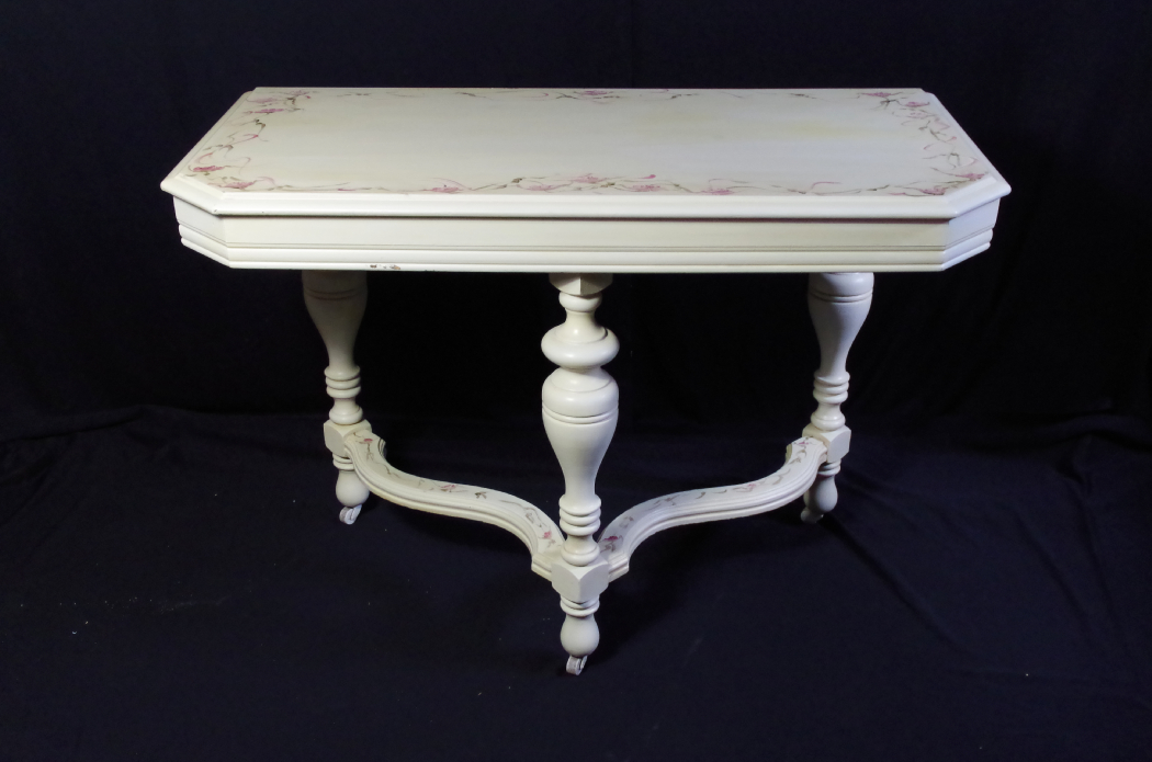  Hand-Painted Three Legged Hall Table