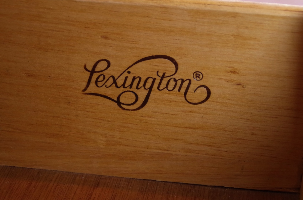 Lexington "Victorian Sampler" Oak Side by Side Secretary Cabinet