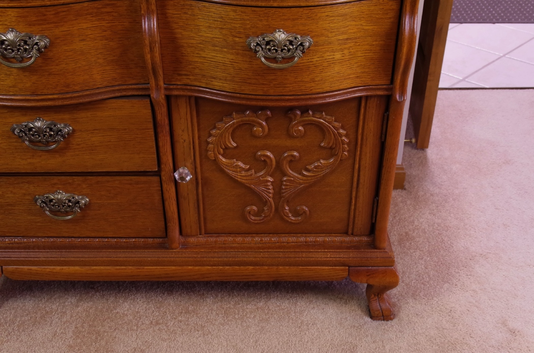 Lexington "Victorian Sampler" Oak Side by Side Secretary Cabinet