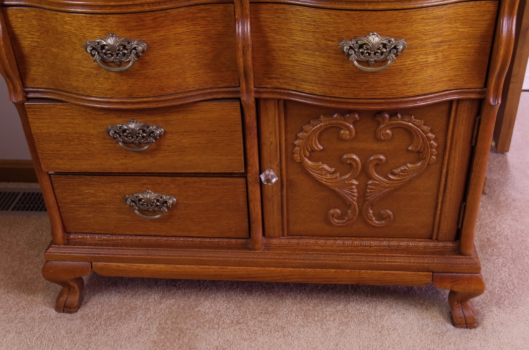 Lexington "Victorian Sampler" Oak Side by Side Secretary Cabinet