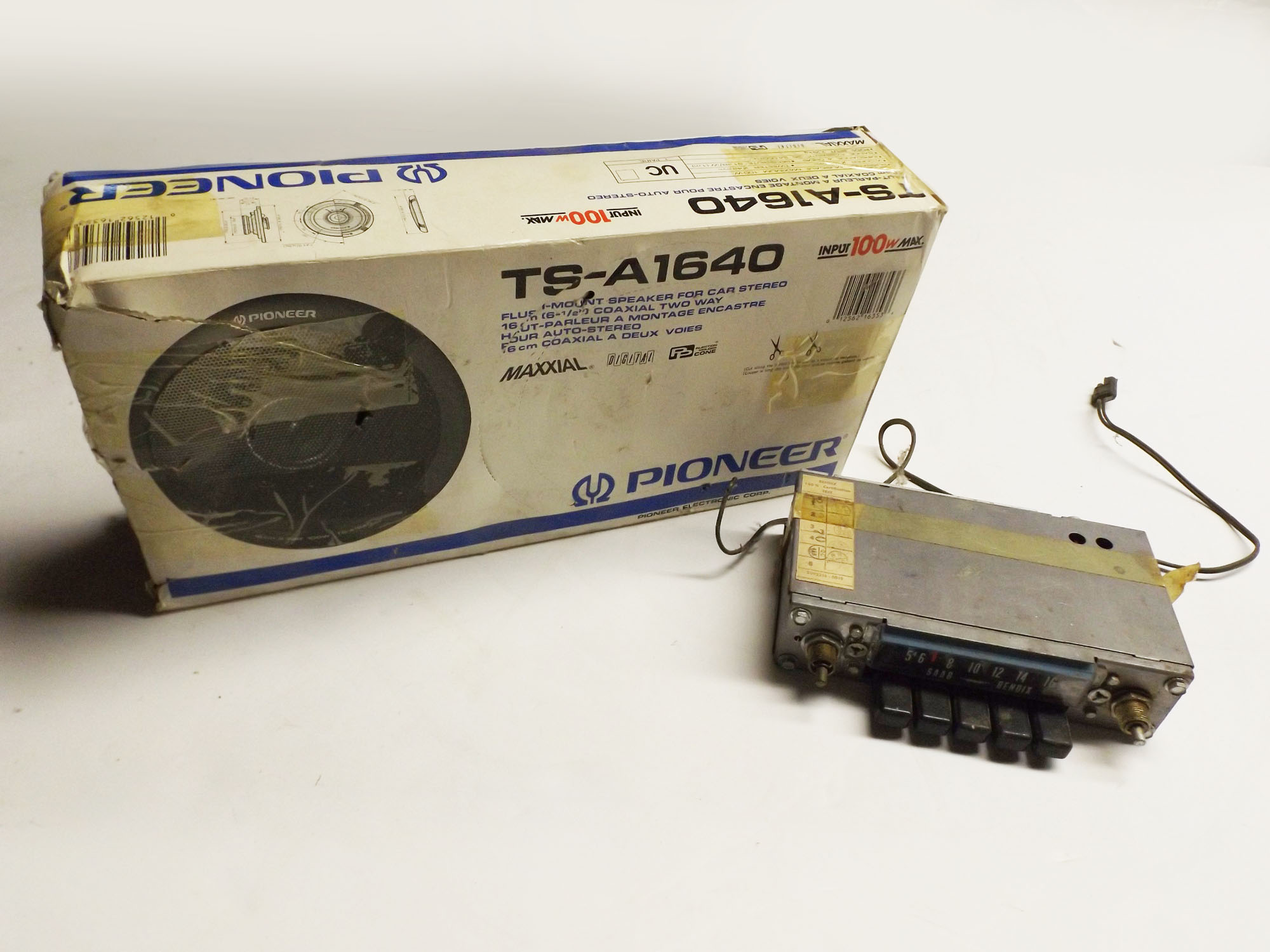 Pioneer 1004 Car Speakers and a Saab Bendix Radio