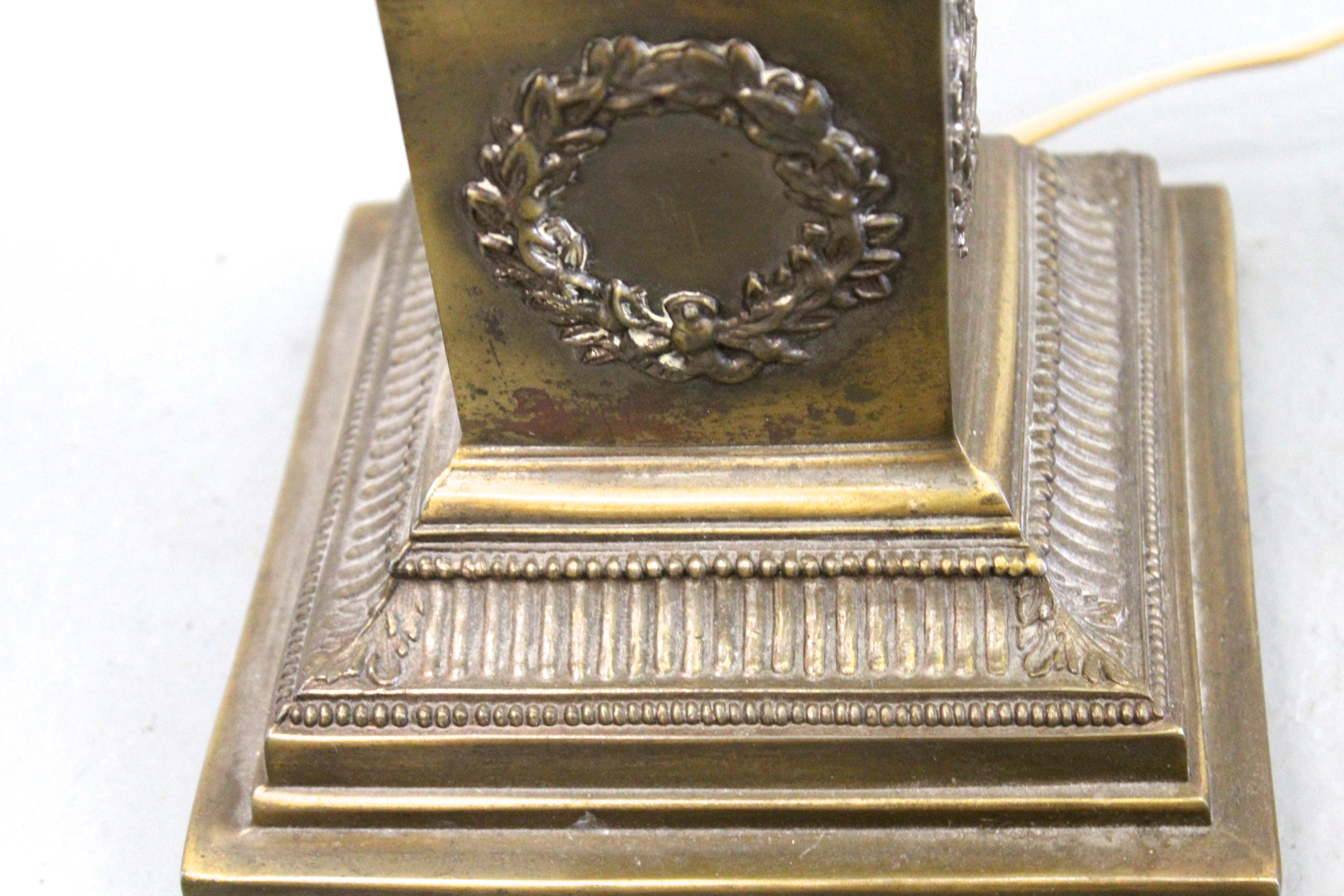 Vintage Blue Glass Table Lamp