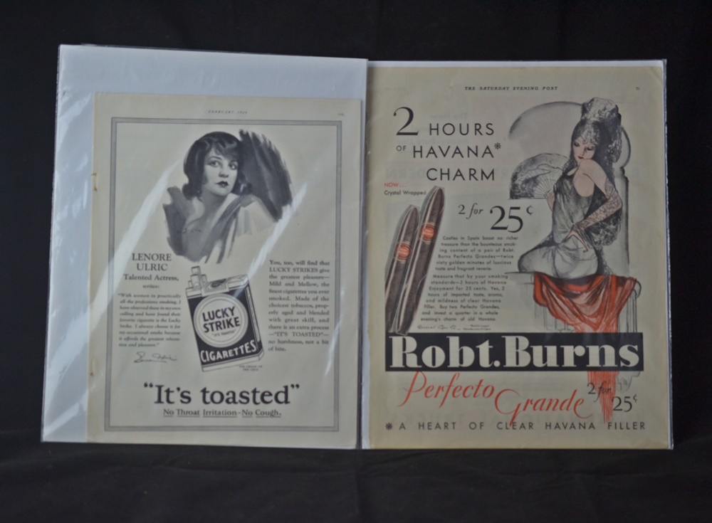  Two Vintage Tobacco Ads From Vintage Magazines