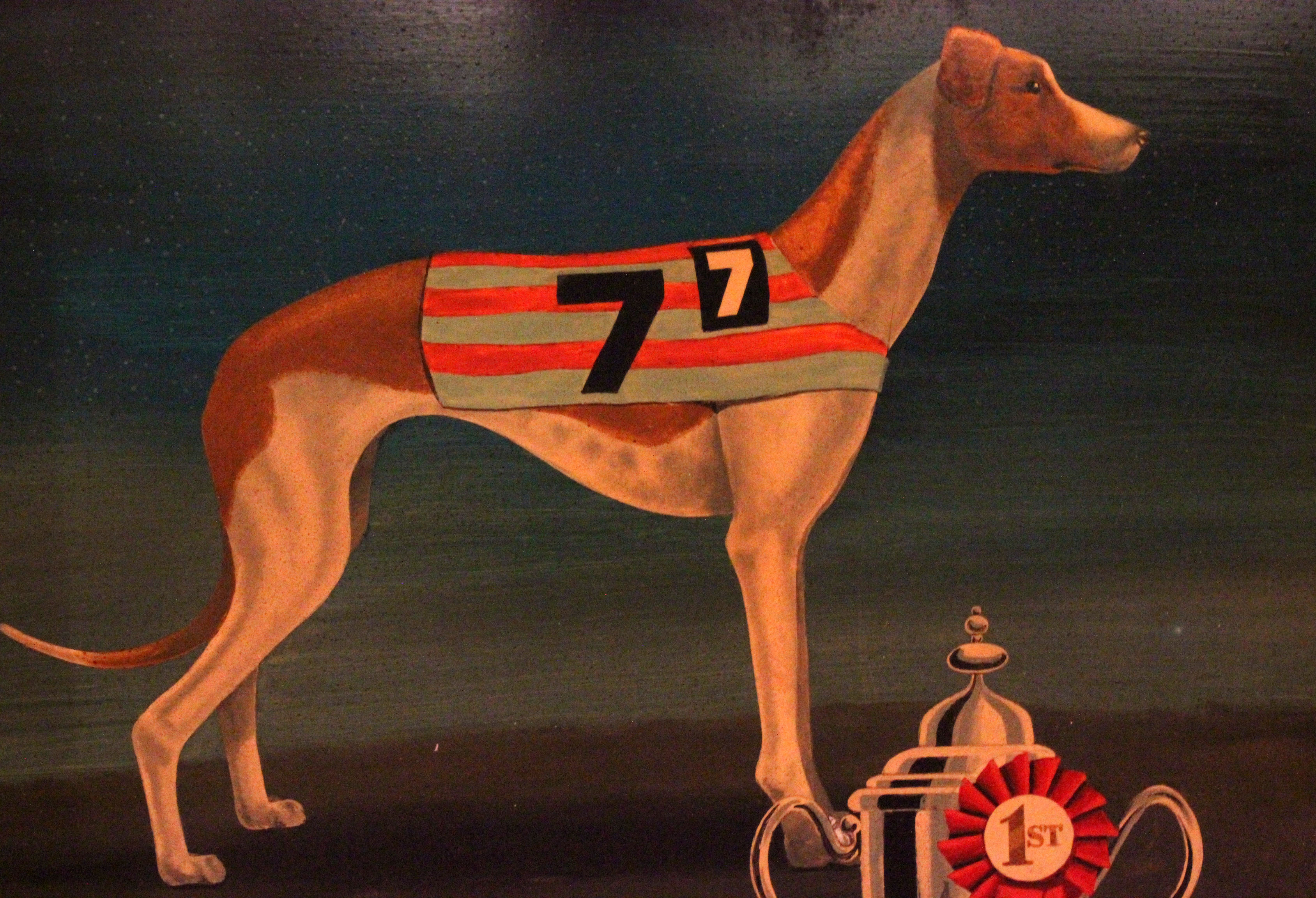 Hand-Painted Two-Sided Wooden Pub Sign 