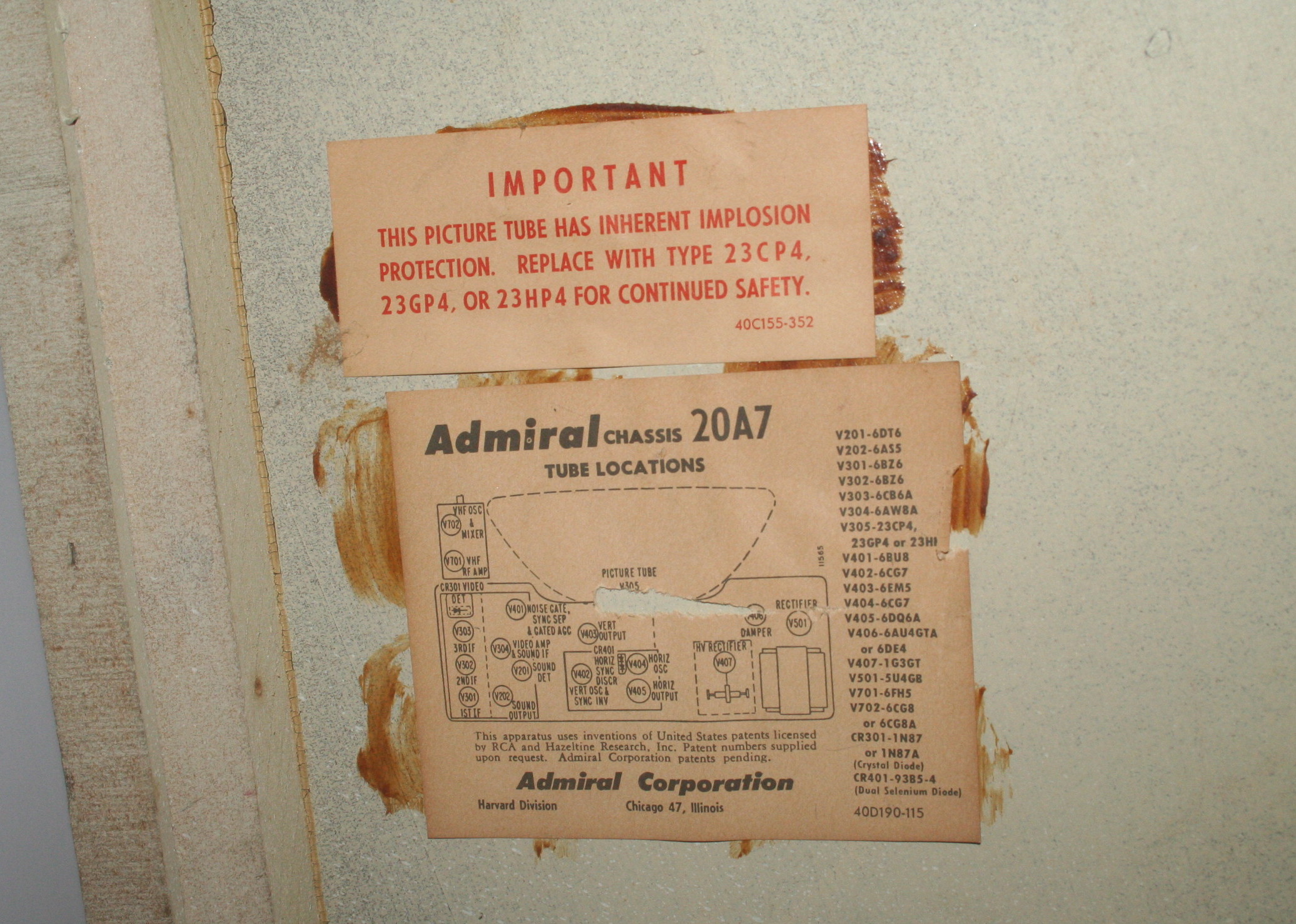 Vintage Admiral Television Cabinet