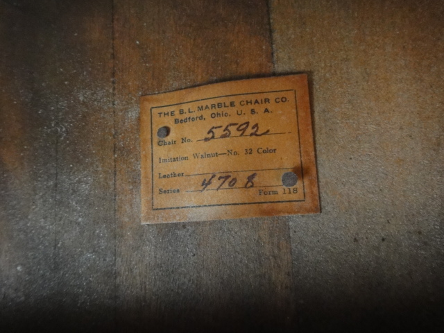 Vintage Chair by B. L. Marble Chair Co.