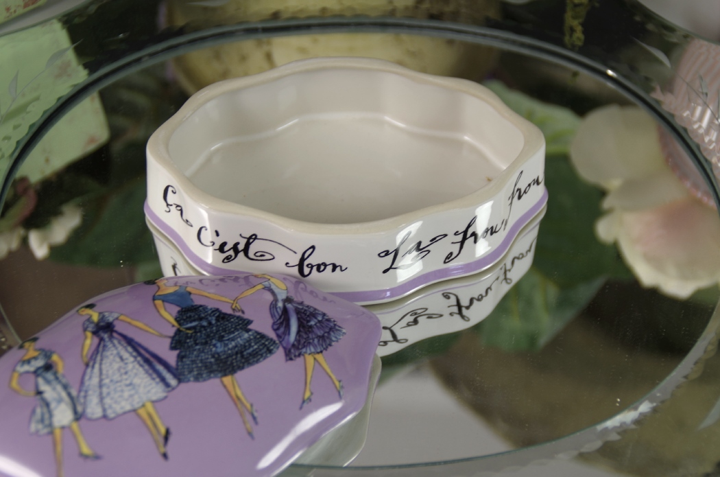 Pair of Vintage Hats with Stands, with Faux African Violet