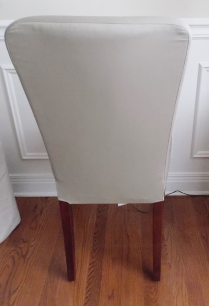 Set of Four Pottery Barn Linen Slipcover Megan Side Chairs 