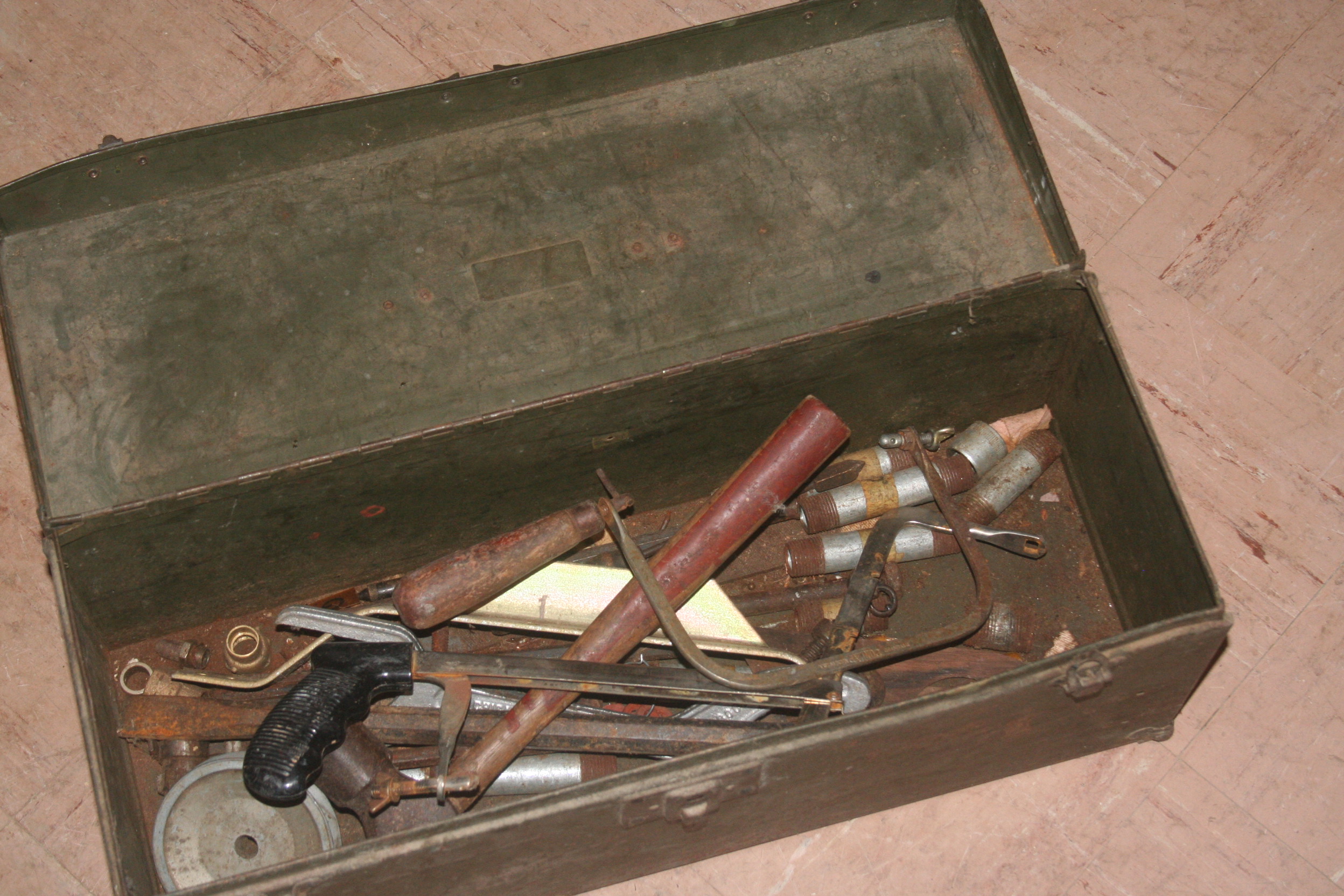 Vintage Cabinet and Tools