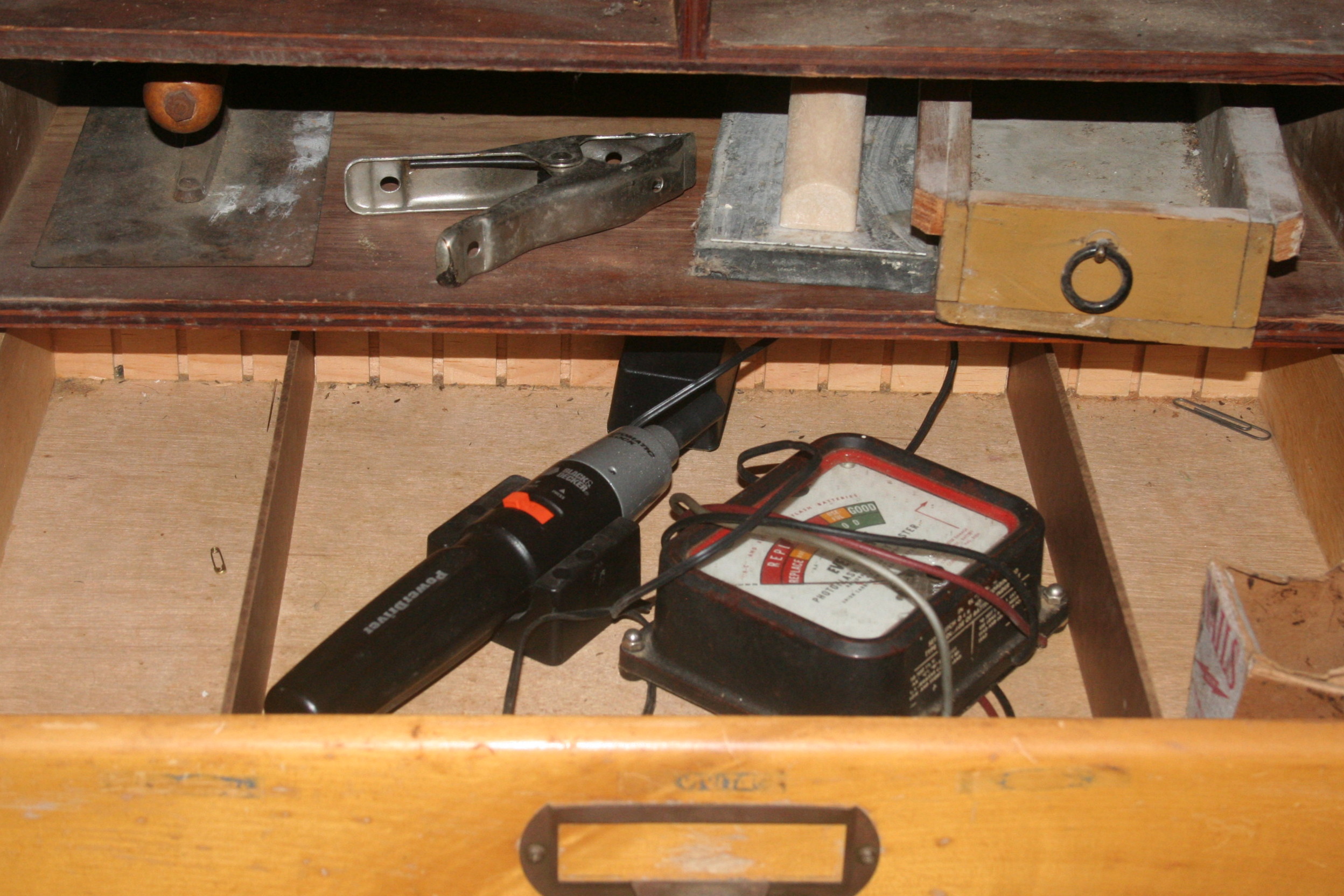 Vintage Cabinet and Tools