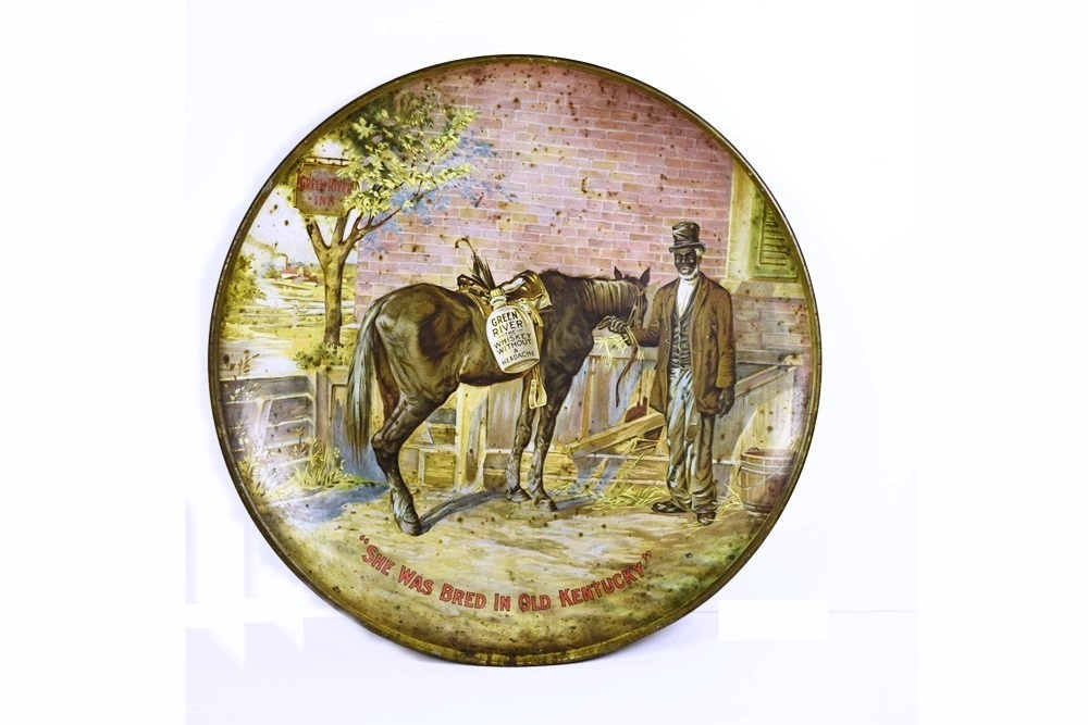 A Rare 1929 "Green River Whiskey" Advertising Sign