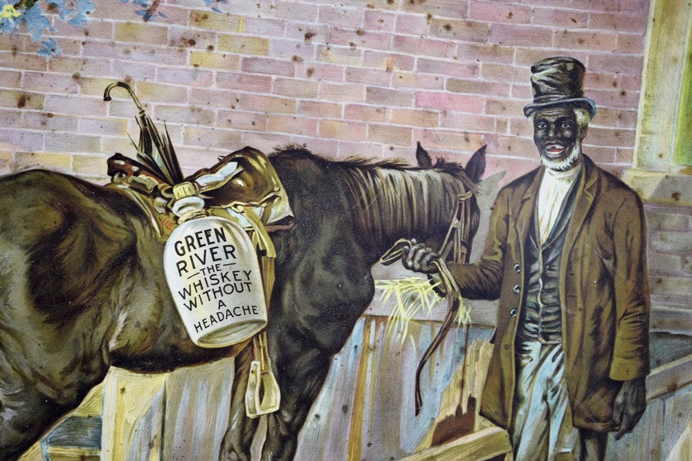 A Rare 1929 "Green River Whiskey" Advertising Sign