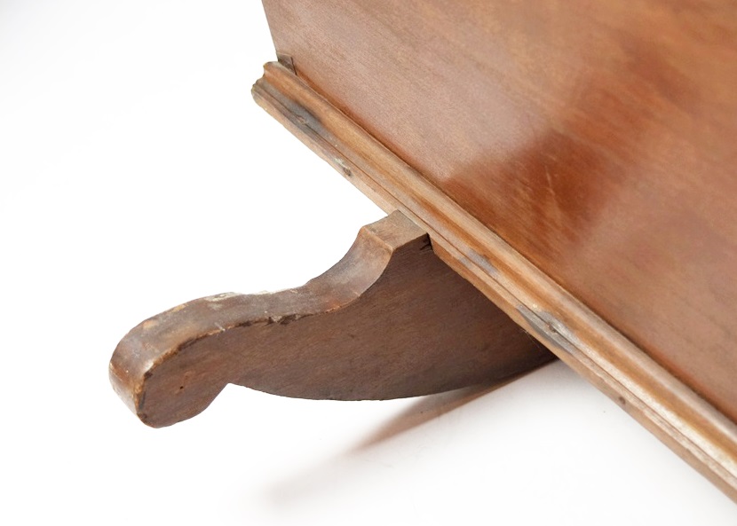 A Charming Antique Baby Cradle with Heart Cutouts