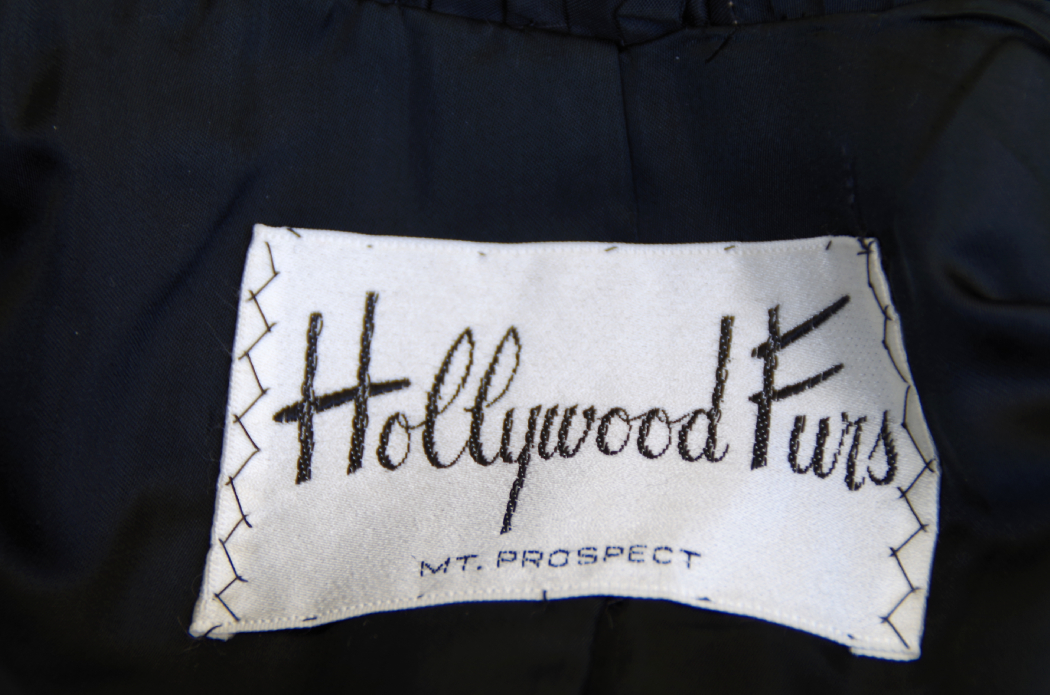 Black Persian Lambswool Coat with Mink Collar