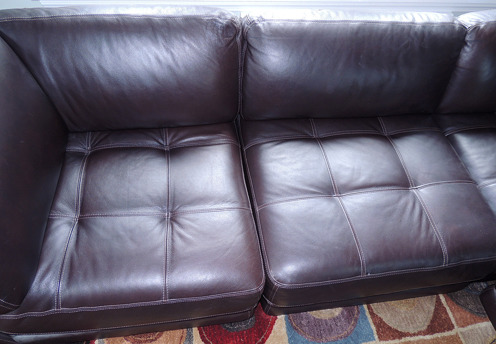 Chateau d'Ax Leather Sectional Sofa
