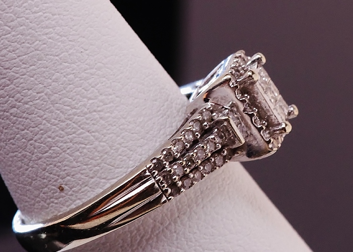 Diamond and White Gold Ring