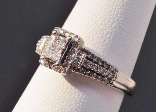 Diamond and White Gold Ring