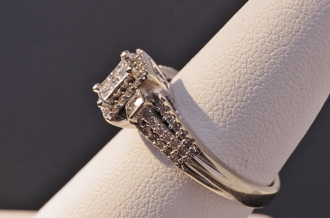 Diamond and White Gold Ring