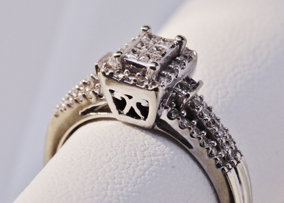 Diamond and White Gold Ring