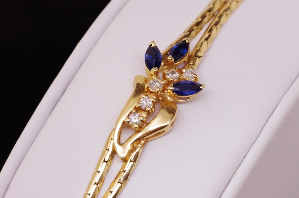 Gold Bracelet with Sapphires and Diamonds