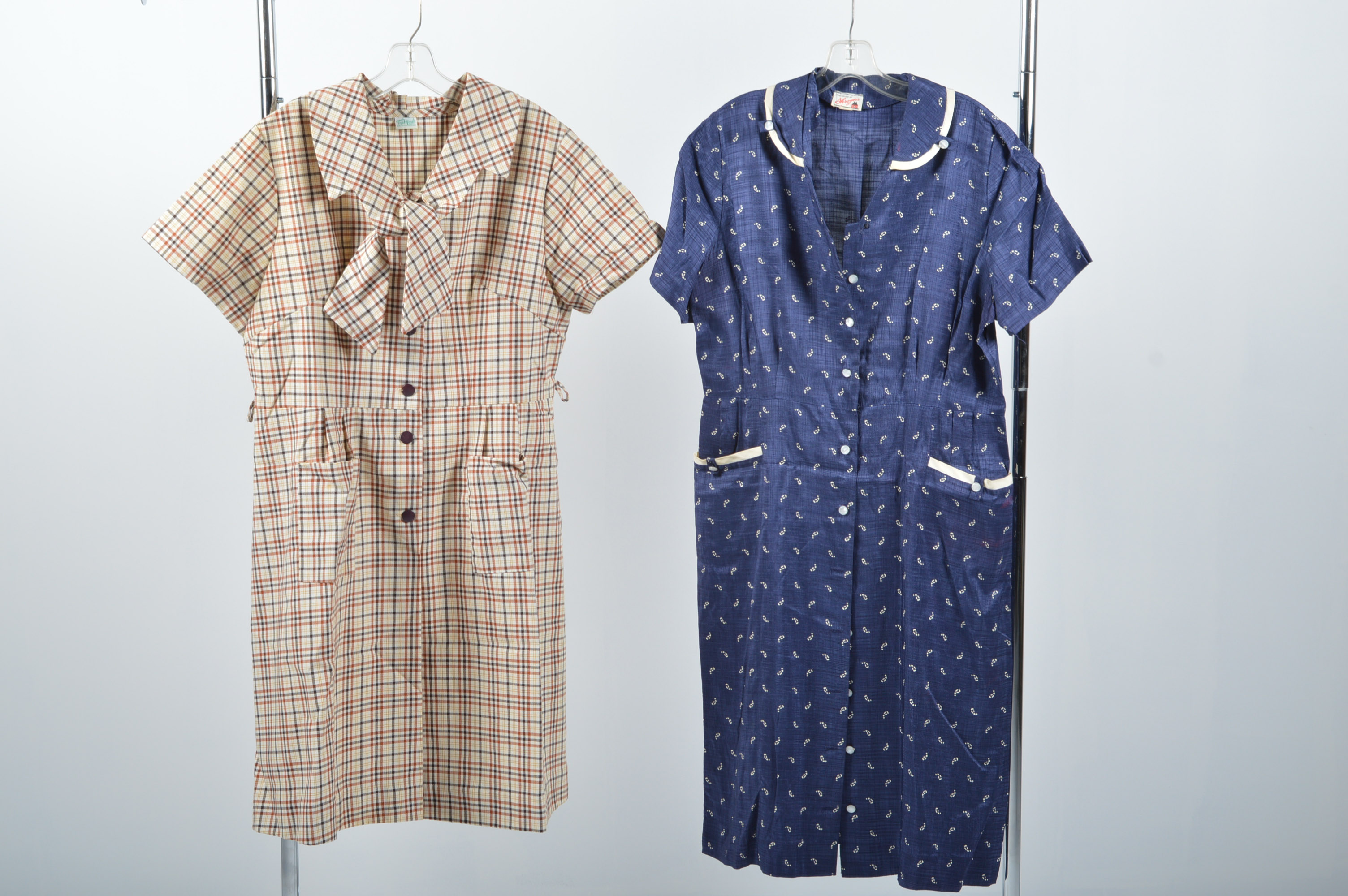 Two Women's Vintage Day Dresses 