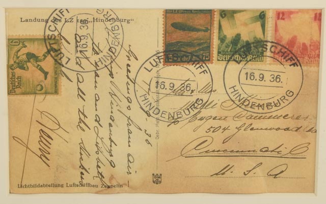 Original Hindenburg Postcard From 1936
