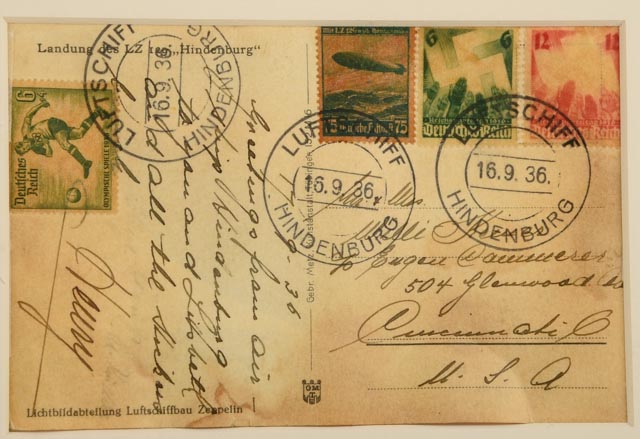 Original Hindenburg Postcard From 1936