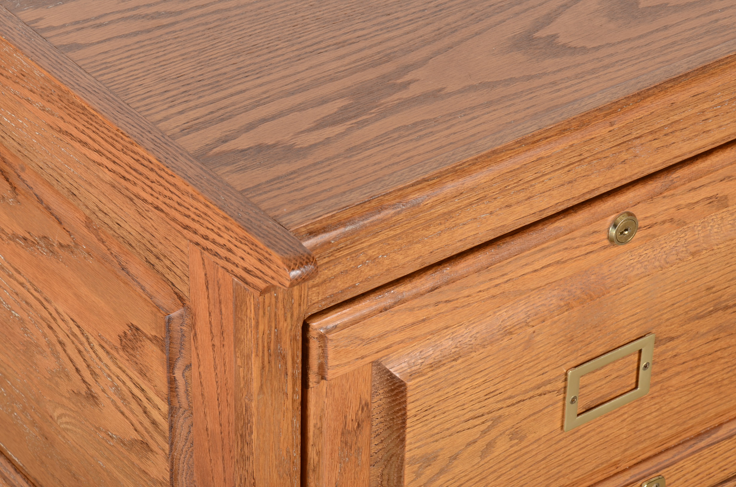 Golden Oak Short File Cabinet