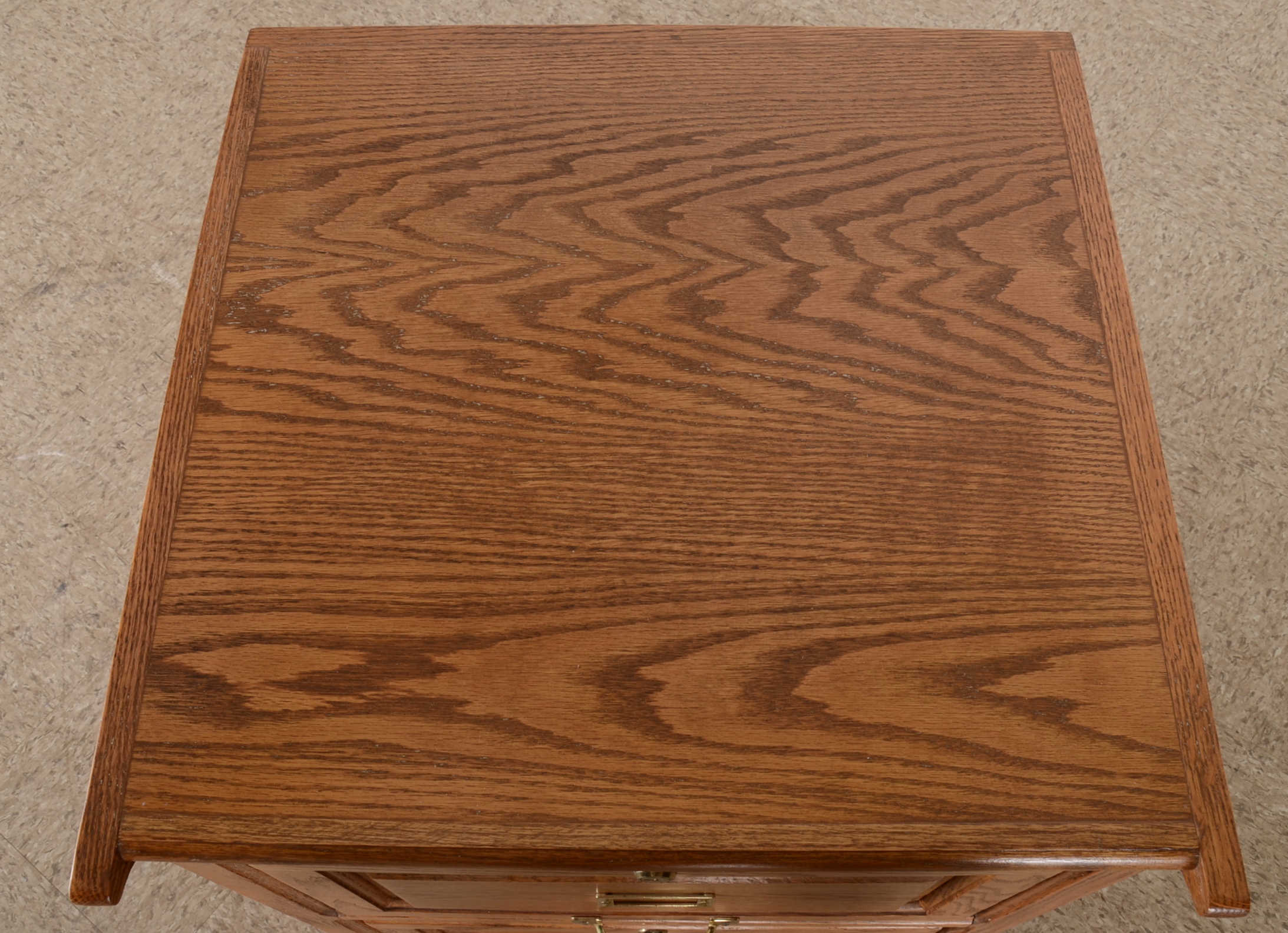 Golden Oak Short File Cabinet