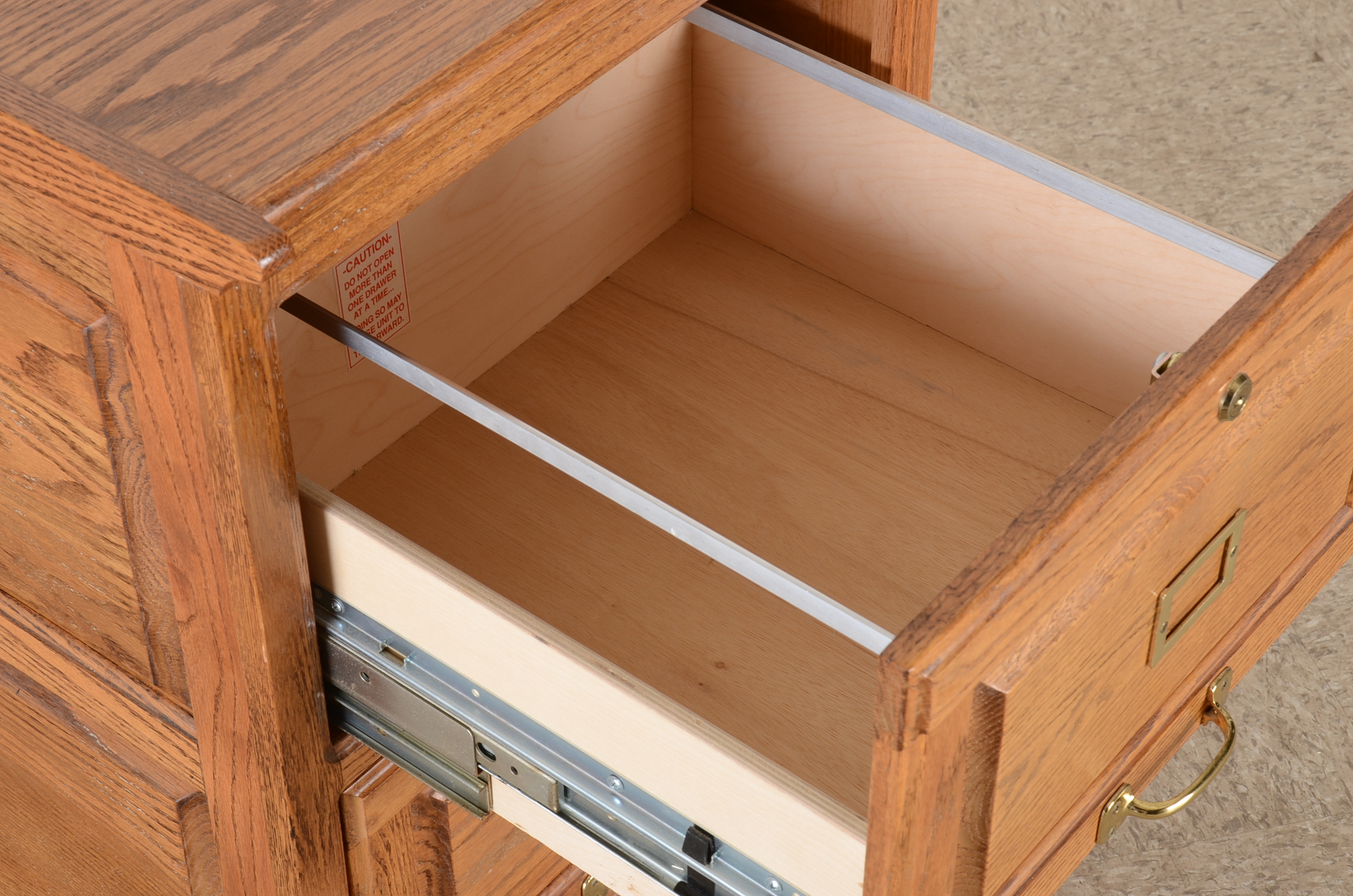 Golden Oak Short File Cabinet